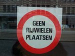 Geen rijwielen plaatsen - No placing for bicycles