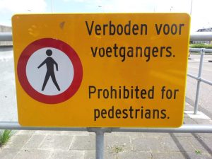 Verboden voor voetgangers
